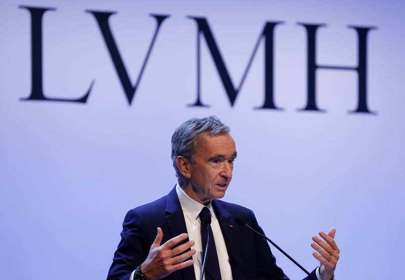 LVMH luxury group Chief Executive Bernard Arnault announces their 2019