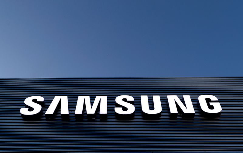 FILE PHOTO: FILE PHOTO: The logo of Samsung is seen