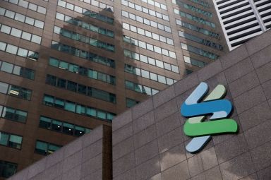 A Standard Chartered bank branch in Singapore