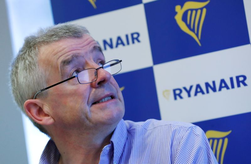 FILE PHOTO: Ryanair CEO Michael O’Leary holds a news conference