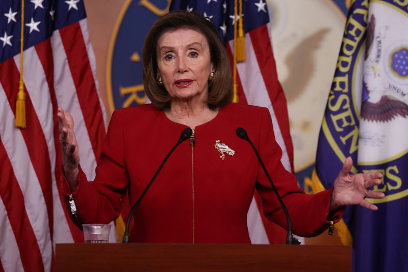U.S. House Speaker Pelosi holds her weekly news conference at
