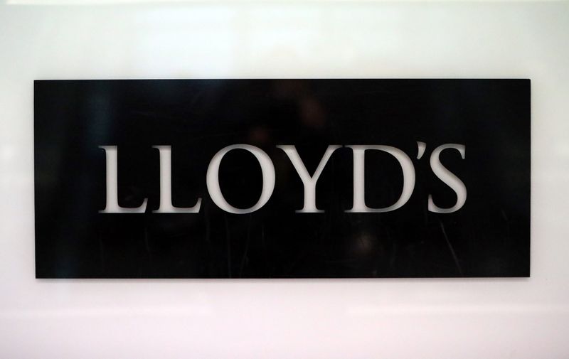FILE PHOTO: Lloyd’s of London logo at City of London