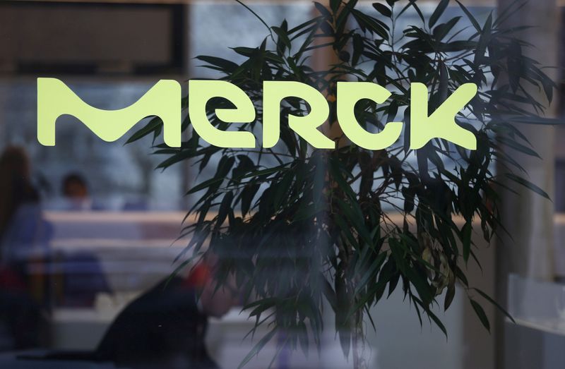 FILE PHOTO: A logo of drugs and chemicals group Merck