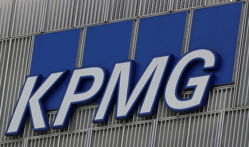FILE PHOTO: The KPMG logo is seen at their offices