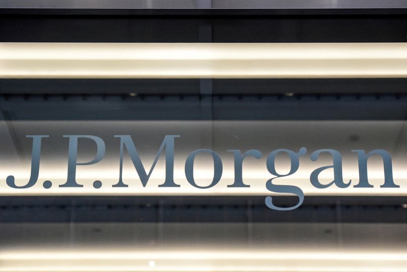 FILE PHOTO: A JPMorgan logo is seen in New York