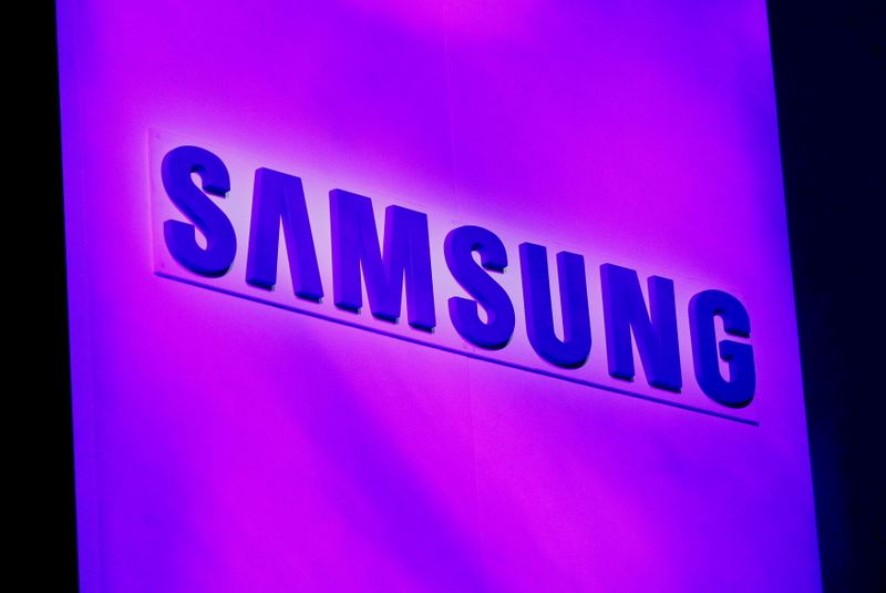 FILE PHOTO: The company logo is displayed at the Samsung