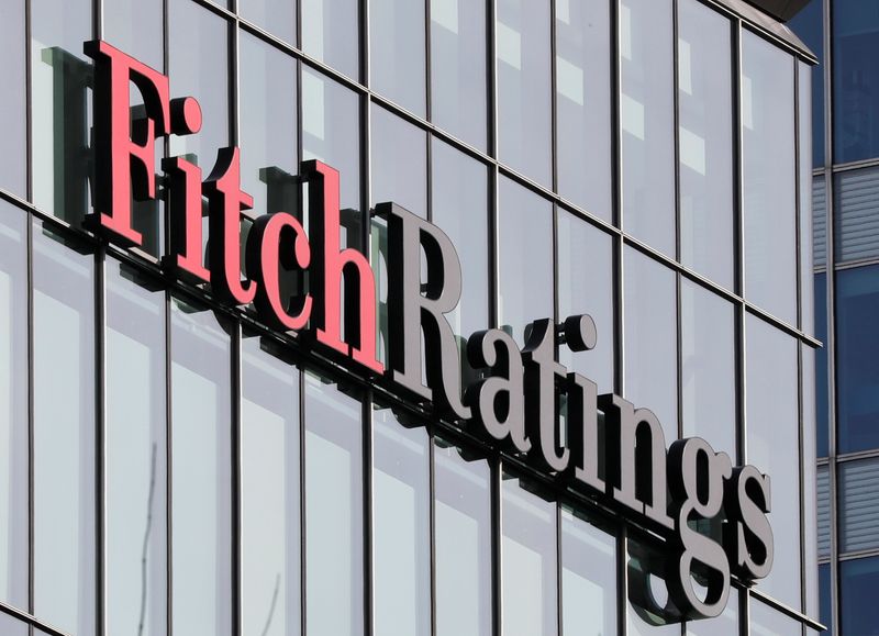 FILE PHOTO: The Fitch Ratings logo is seen at their