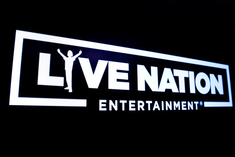 FILE PHOTO: The logo for Live Nation Entertainment is displayed