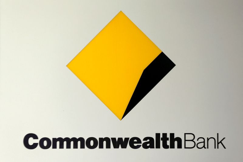 FILE PHOTO: The Commonwealth Bank (CBA) logo is pictured at