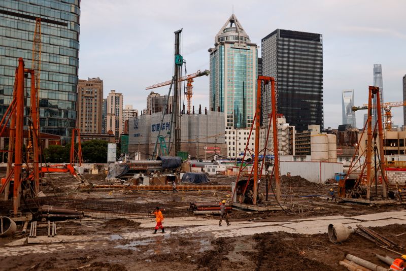 FILE PHOTO: Construction site  in Shanghai