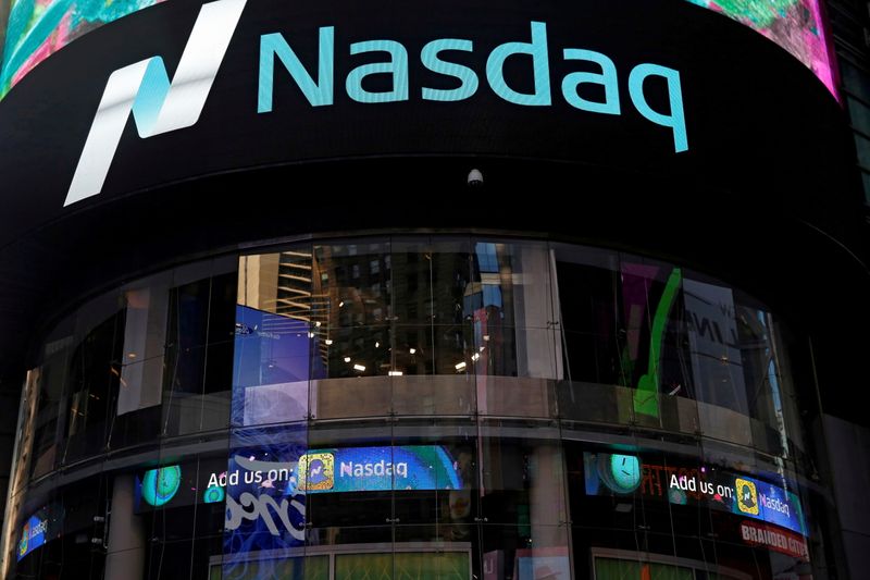FILE PHOTO: A view of the exterior of the Nasdaq