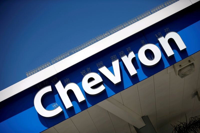 FILE PHOTO: Chevron (CVX)’s logo is seen in Los Angeles