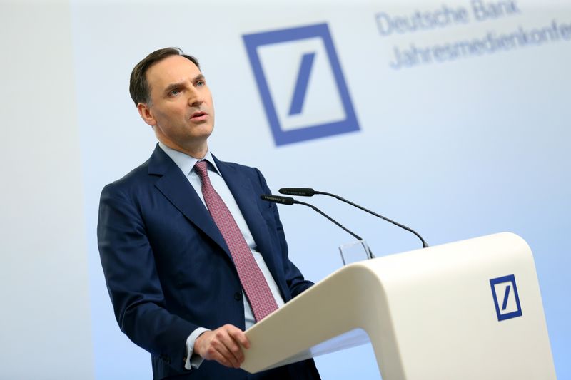 FILE PHOTO: James von Moltke, CFO of Deutsche Bank AG,