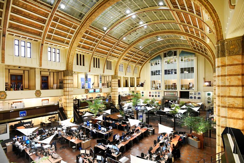 FILE PHOTO: Overview of Euronext stock exchange interior in Amsterdam