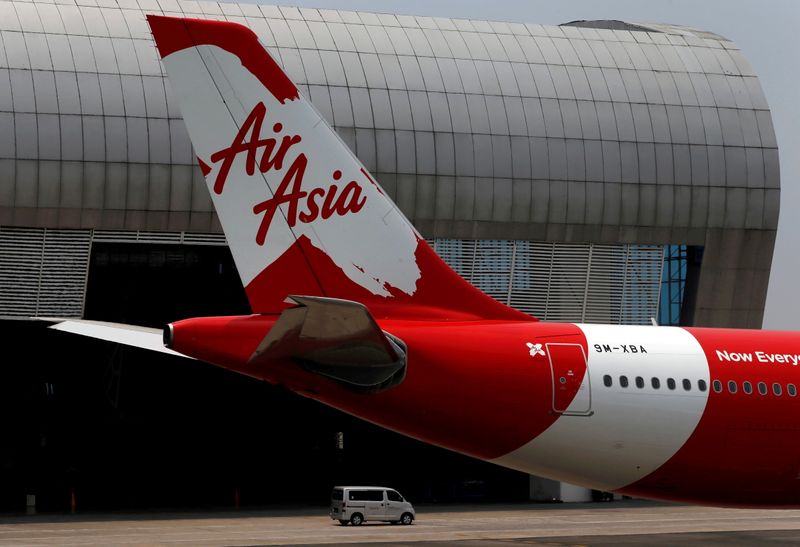 FILE PHOTO: Tail of AirAsia X plane as seen at