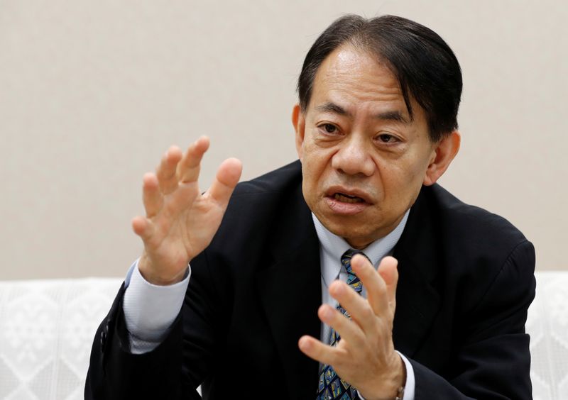 Asian Development Bank President-elect Masatsugu Asakawa speaks during an interview