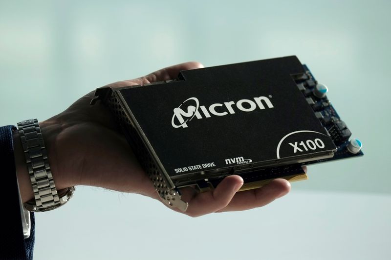 FILE PHOTO: Micron Technology’s solid-state drive for data center customers
