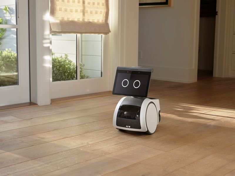 A roving, canine-like household robot called Astro is seen in