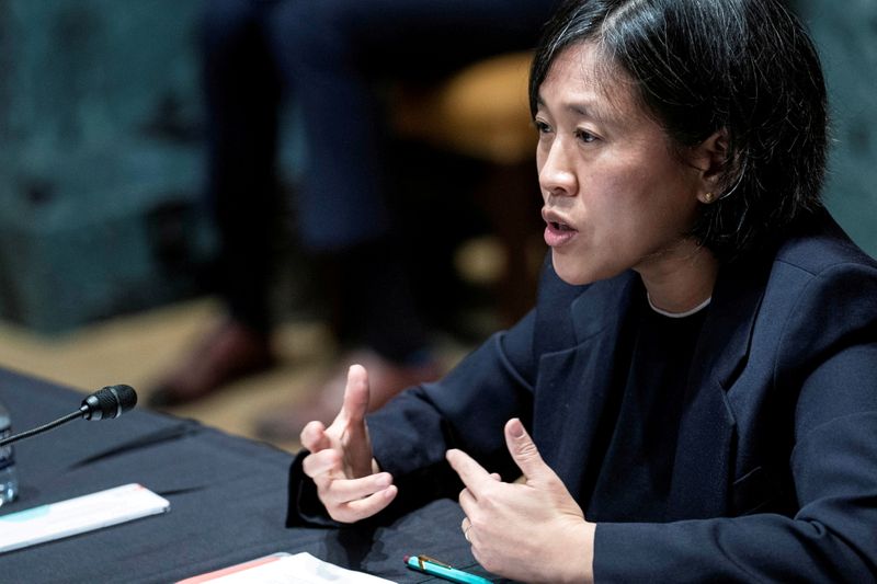 FILE PHOTO: U.S. Trade Representative Katherine Tai testifies before a