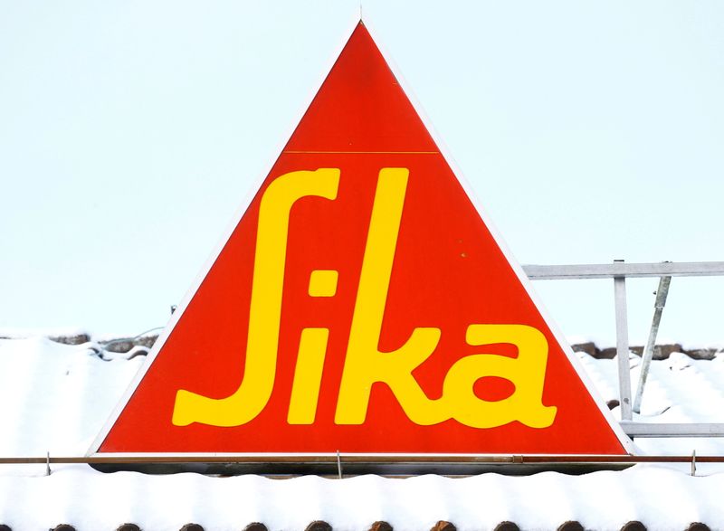 FILE PHOTO: Logo of Swiss chemical group Sika is seen