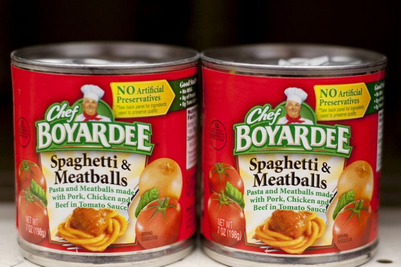 FILE PHOTO: Cans of Chef Boyardee, a product of ConAgra