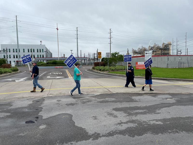 FILE PHOTO: Exxon Mobil Beaumont locks out refinery workers