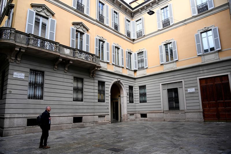 FILE PHOTO: Italy’s Mediobanca headquarters is seen in Milan