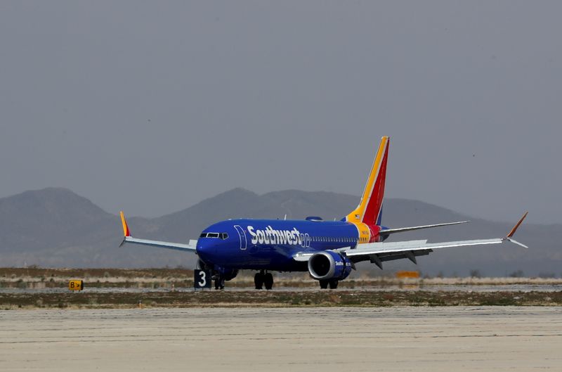 FILE PHOTO: A Southwest Airlines Boeing 737 MAX 8 aircraft