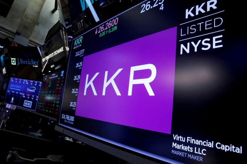 FILE PHOTO: FILE PHOTO: Trading information for KKR & Co