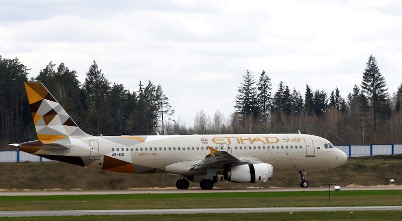 FILE PHOTO: An Etihad Airways Airbus A320-200 at the National