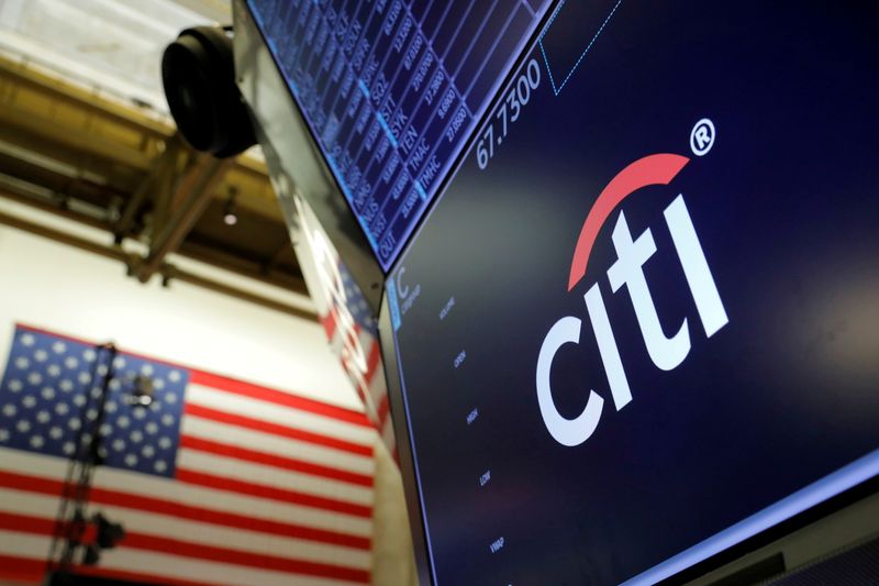 FILE PHOTO: FILE PHOTO: The logo for Citibank is seen