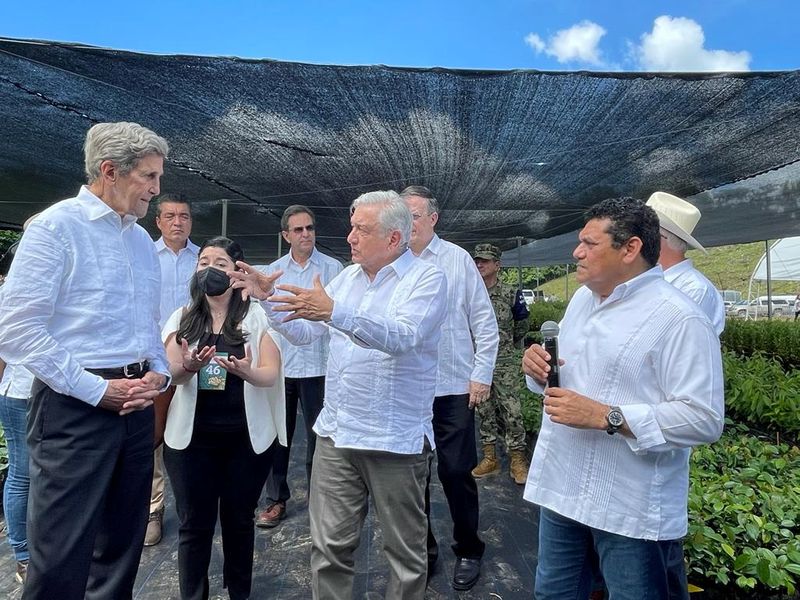 Mexican President Lopez speaks with U.S. climate adviser Kerry in