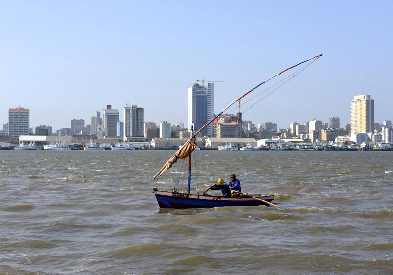 FILE PHOTO: Traditional fishing boat sails as Mozambique’s tuna fleet