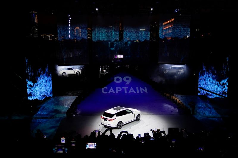 A Lynk & Co 09 Captain SUV is seen during