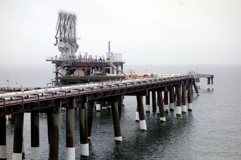 FILE PHOTO: Pier at Dominion’s Cove Point LNG plant is