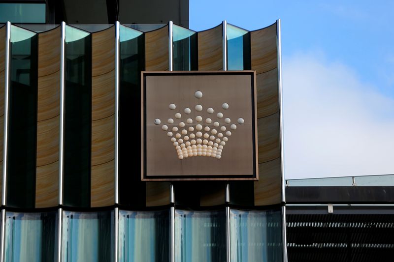 FILE PHOTO: FILE PHOTO: The logo of Australian casino giant