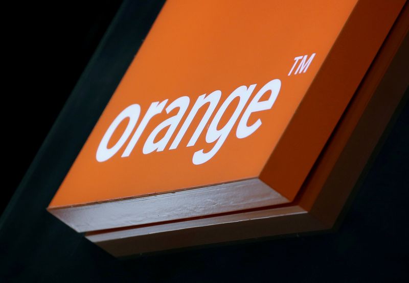 FILE PHOTO: The logo of French telecoms group Orange is