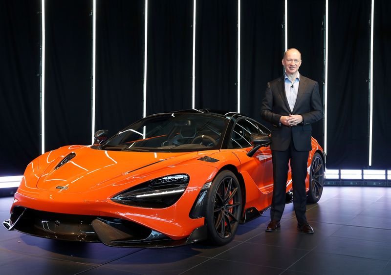 CEO of McLaren Automotive Limited, Mike Flewitt, poses for a