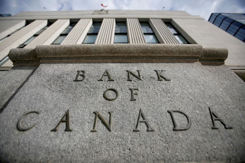 A sign is pictured outside the Bank of Canada building