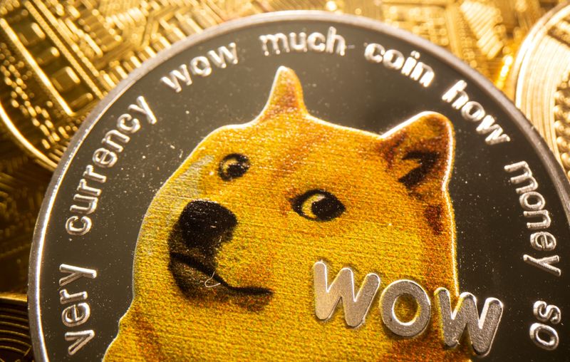 FILE PHOTO: Representation of cryptocurrency Dogecoin is seen in this