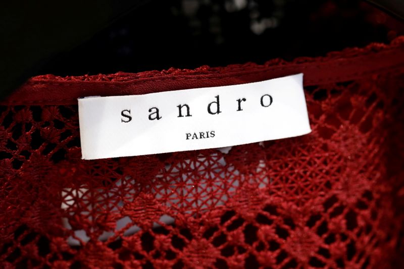 FILE PHOTO: A Sandro label is pictured on clothes inside