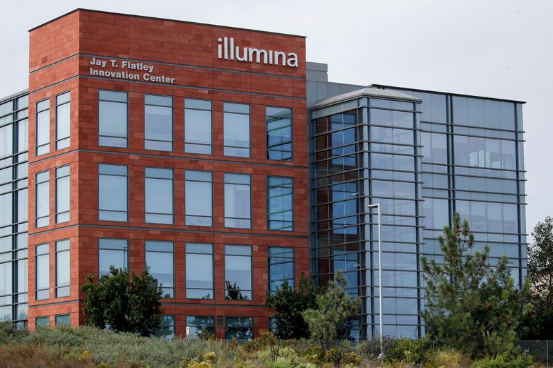 FILE PHOTO: One of the office complexes of Illumina, Inc