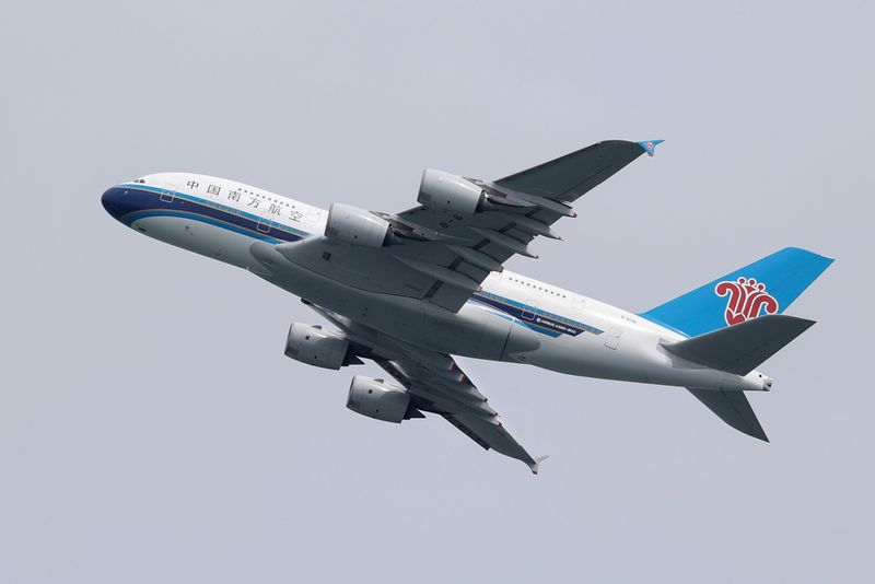 FILE PHOTO: A China Southern Airlines plane takes off from