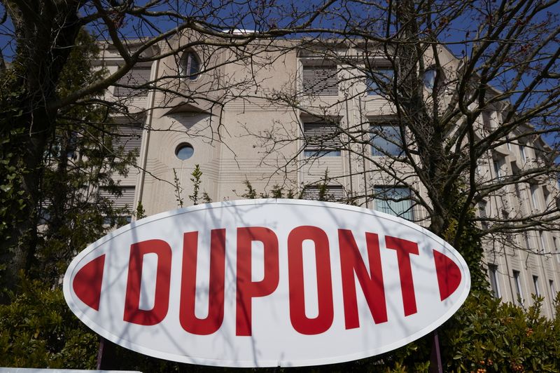 FILE PHOTO: A logo is pictured outside of Dupont offices