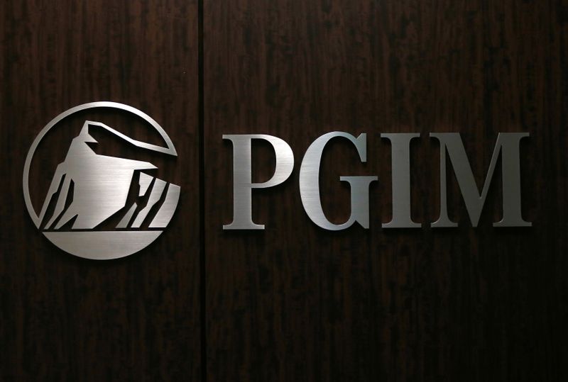 The logo of PGIM is seen at the entrance of