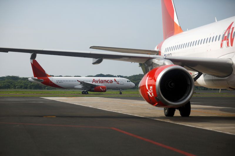 FILE PHOTO: An Avianca Airlines plane is seen in El