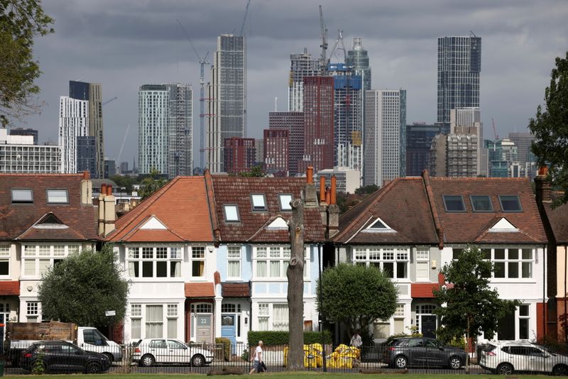 FILE PHOTO: Residential housing in south London