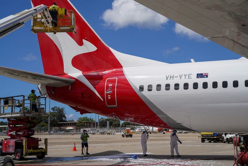FILE PHOTO: Qantas begins preparing and equipping planes for return