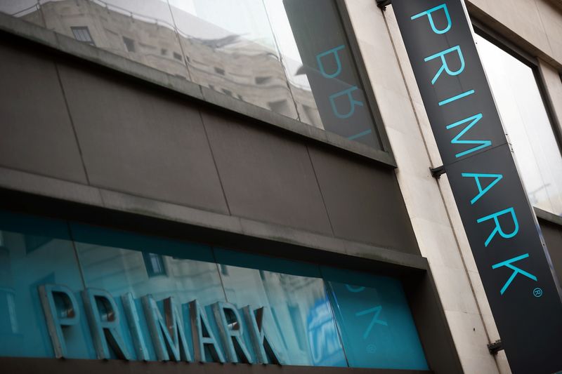 Signage is displayed outside a Primark store at the Oxford