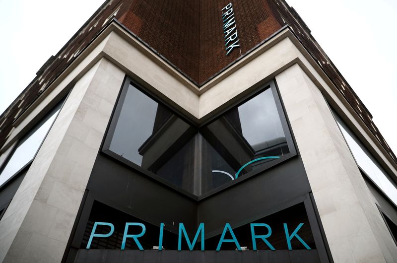FILE PHOTO: Signage is displayed outside a Primark store at